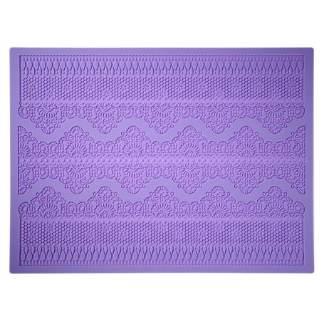 Moule de Dentelle de Gâteaux en Silicone Gaufrage Moule à Fondant Outil de Décoration pour Gâteau Cupcake Mousse Pain