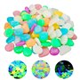 YSDMY Pierre Lumineuse Colorées 100 Pcs Cailloux Aquarium Decoration Galet Aquarium Fluorescent Probablement 1