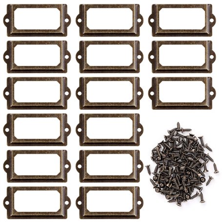 Lot de 30 porte-étiquettes en métal pour meubles