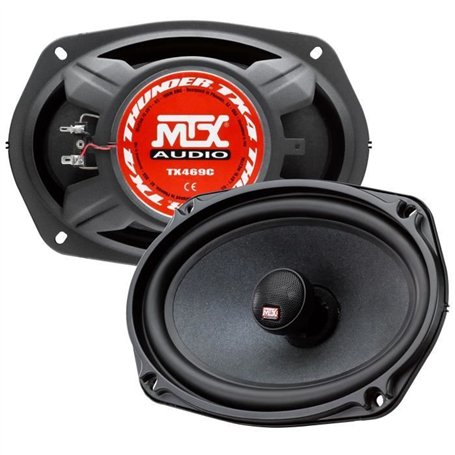 Coaxiaux 2 voies - MTX AUDIO - 16x23cm (6x9) - 4O - 100Wrms - Bobine Ø30mm en TIL - Tweeter néodyme Ø25mm dôme soie