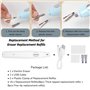 Gomme Électrique Hilitand Rechargeable avec 16 Recharges de Remplacement (White)