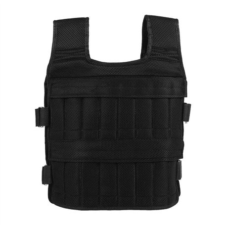 Gilet Lesté d'Entraînement et de Course - Veste de Formation Pondérée Réglable 15Kg en Tissu d'Oxford pour La Forme Physique