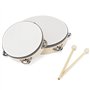 MANCHAP Lot de 2 tambourins en bois de 2 tailles