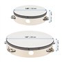 tambourins à main en bois avec peau naturelle et clochettes
