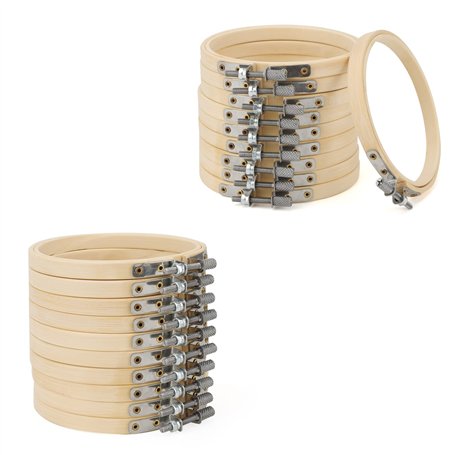 MANCHAP Lot de 20 cercles à broder réglables de 10 cm