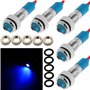 CESFONJER 5 Pcs Bleue 12V 6mm Tableau De Bord LED Indicateur D'Avertissement Lampe Témoin Lumineux