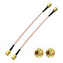 GTIWUNG 2Pcs Cable SMA Antenne 4G SMA Mâle à SMA Mâle Câble Riggle RG316 15cm pour Antenne 4G Pi 2.4 GHz Antenne WiFi Wirelesse 