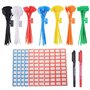 GTIWUNG 175Pcs Nylon Câble Zip Liens étiquettes Marqueur Verrouillage Automatique avec 320Pcs étiquettes pour la Gestion des câb