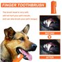 Brosse à Dents Et Dentifrice Pour Chien -Dentifrice à l'Arôme De Bœuf 75g, Brosse à Doigts Et Brosse à Dents à Poils Souples - S