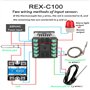 Régulateur de température numérique REX-C100, 0 ℃ ~ 1300 ℃ Alarme PID Kits Digital Smart Thermostat Relais Sortie avec Type K