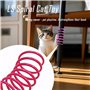 Lot de 40 jouets à ressort à ressort pour chat - Spirales multicolores en plastique - Plumes - Plastique coloré - Nouveauté pour