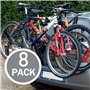 YUBBYSTU 8pièces Sangles de Porte-Vélos,avec sangle de stabilisation de roue de vélo réglable avec crochet et anneau pour voitur