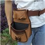TOURBON – Pochette à Cartouche en Toile et Cuir, pour Fusil de Chasse, Sac de Taille, Ceinture réglable, Pochette à munitions