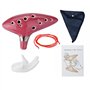 Alnicov Ocarina Alto Do 12 trous avec guide de démarrage et sac de protection