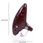 Alnicov Ocarina Alto Do 12 trous avec guide de démarrage et sac de protection Marron