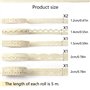 6 Rouleau Rouleaux Ruban Dentelle 30 m Vintage Ruban Dentelle Coton Décoratif Tissu Dentelle au Mètre pour Mariage Décoration Br