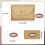 XIAQICA 100Pcs Mini Enveloppe Papier Kraft+100Pcs Carte vierges Papier enveloppe cadeau avec Fermoir Coeur Petites Enveloppes Ca