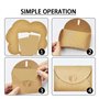 XIAQICA 100Pcs Mini Enveloppe Papier Kraft+100Pcs Carte vierges Papier enveloppe cadeau avec Fermoir Coeur Petites Enveloppes Ca