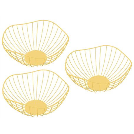 Chrome Wire Fruit Basket Bowl for Kitchen Counter