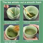 Matcha Kit 5 pièces Matcha set - comprenant un fouet en bambou une cuillère un tamis un bol à Matcha de 500 ml et un support pou