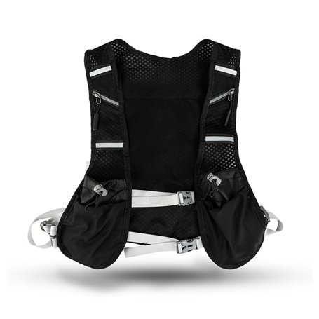 Gilet de course pour homme et femme - Sac à dos de course réglable - Respirant et réfléchissant - 6 poches avant et 1 poche arri