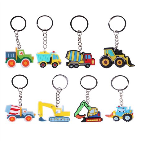 Lot de 8 porte-clés tracteur