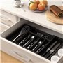 TTSTOIEE Range-couverts pour tiroirs - Porte-couverts réglable - Porte-ustensiles pour tiroirs de cuisine - Organisateur de cuis