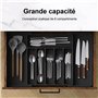 TTSTOIEE Range-couverts pour tiroirs - Porte-couverts réglable - Porte-ustensiles pour tiroirs de cuisine - Organisateur de cuis