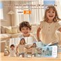 SIMBAILAI 2K 5" Babyphone Caméra Bebe avec Application Telephone,Rotation à 360°,Visiophone avec Alertes Intelligentes,Vision No