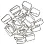 POFET Lot de 20 Boucles Coulissantes Rectangulaires pour Fabrication de Sacs à Main