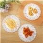 QRTSJ Lot de 100 Napperon en Papier Rond, Papier Rond en Dentelle Blanche 6,5 pouces pour mariage, anniversaire, gâteaux, desser