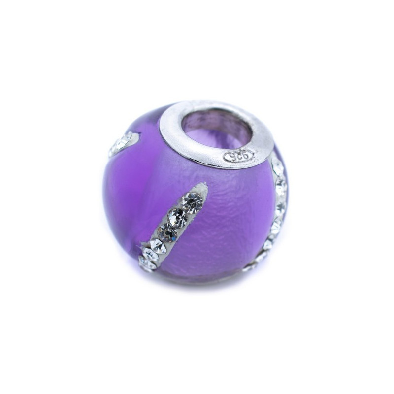 Perle de verre Femme Viceroy Vmm0311-27 Violet 1 cm