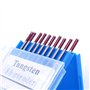 CENPEK Lot de 10 électrodes de tungstène thoriées de soudage TIG WT20 (rouge) 2,4 x 150 mm