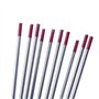 CENPEK Lot de 10 électrodes de tungstène thoriées de soudage TIG WT20 (rouge) 2,4 x 150 mm