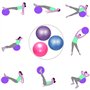 3 Pièces Pilates Ballon, Yoga Ball, Petit Ballon De Fitness, Anti-Éclatement Yoga Ball avec Pailles Gonflables pour Le Yoga, Le 