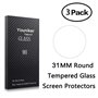 Youniker Lot de 3 Verre Trempé Protections de 31MM Montre Ronde Universelle en Verre Trempé - Films protecteurs d'écran de Montr