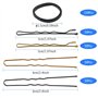 Dadabig 320PCS Épingles à Cheveux et Petit Élastique Cheveux Silicone, Pince a Cheveux en Forme de U Noir & Or avec Boîte de Ran