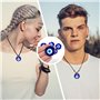 UTMACH 20 Pcs 3cm Nazar Boncuk Perles Verre Mauvais Oeil Bleu Plat Evil Eye Perle Mauvais œil Turc Nazar Boncugu pour Collier Bi