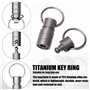 Neikafan Porte-Clés Amovible Titane à Double Extrémité Pivotant - Déclenchement Rapide Anneau Porte Clef Mousqueton - Accessoire
