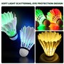 Lot de 10 balles de badminton à LED en plumes d'oie - 5 couleurs LED - En nylon - Pour le sport - Volants lumineux pour la nuit