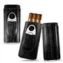 Étui à Cigare en Cuir,Boîte à Cigares avec Coupe-Cigare en Acier Inoxydable,Cave à Cigares Portable pour 3 Cigares,Boîte à cigar