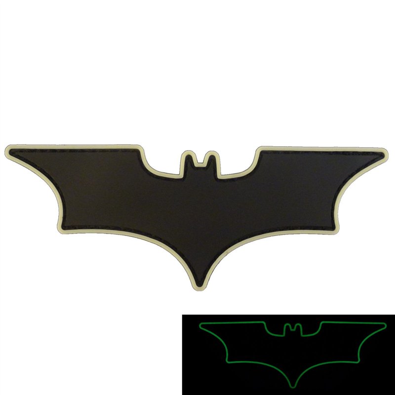 Patch 3D PVC Batman Dark Knight Glow In The Dark – Écusson Luminescent Velcro – 11 × 4 Cm
