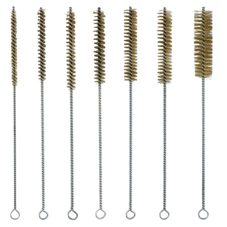 Lot de 7 brosses de nettoyage pour tubes en laiton - Outils de nettoyage et de polissage - Brosses en fil de laiton pour le nett