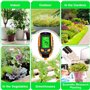 Humidimètre du Sol 4 en 1 - Écran LCD numérique - Température des Plantes/humidité du Sol/pH/intensité de la lumière du Soleil -