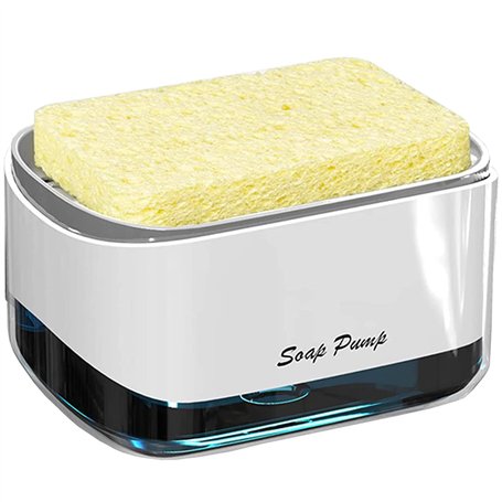 Nordun Distributeur de Savon Liquide avec Porte-éponge 2 en 1