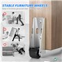 Roulettes pour Meubles, 4 Pièces Universelles Roulettes Fixes pour Meubles Amovibles Roulettes Pivotantes avec Vis pour Ustensil