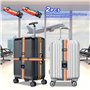 2pcs Sangles de Bagage RéGlable, Sangle de Bagage avec Boucle de Verrouillage CombinéE, éTiquettes avec Nom, Adresse, CoordonnéE