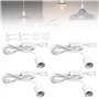 4 Kit de Suspension Luminaire avec Douille E27 Interrupteur