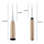 Alène de Couture en Cuir Poinçon avec Manche en Bois Poinçon Bricolage Outils de Perforation à Manche Perforatrice Manche en Boi