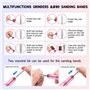 Ponceuse Pour Ongles Électrique,kit de manucure et pédicure électrique portable 6 en 1,Ponceuse pour Ongles Professionnel,Kit de
